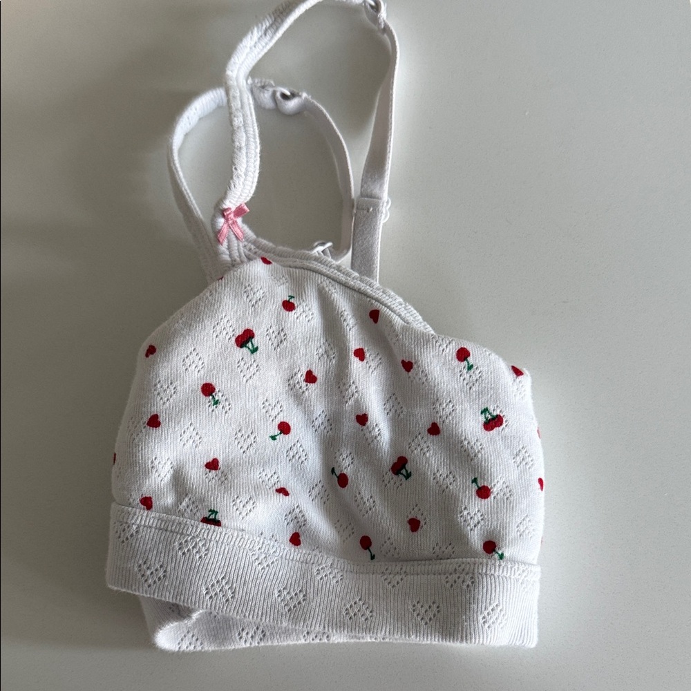 Victoria's Secret White Bralette with Cherry Design